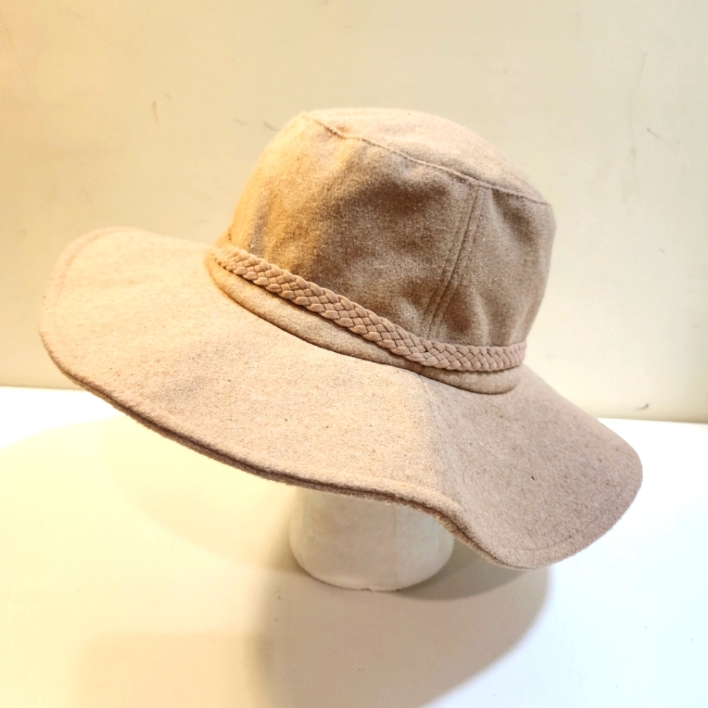 ASN Beige Wide Brim Hat OS